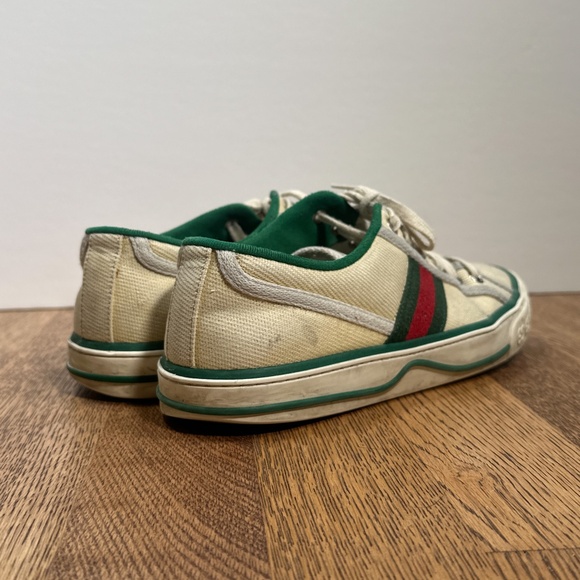Gucci Tennis 1977 Low Top Canvas Cotton Distressed Sneakers Womens 39 US 9 - Picture 3 of 13